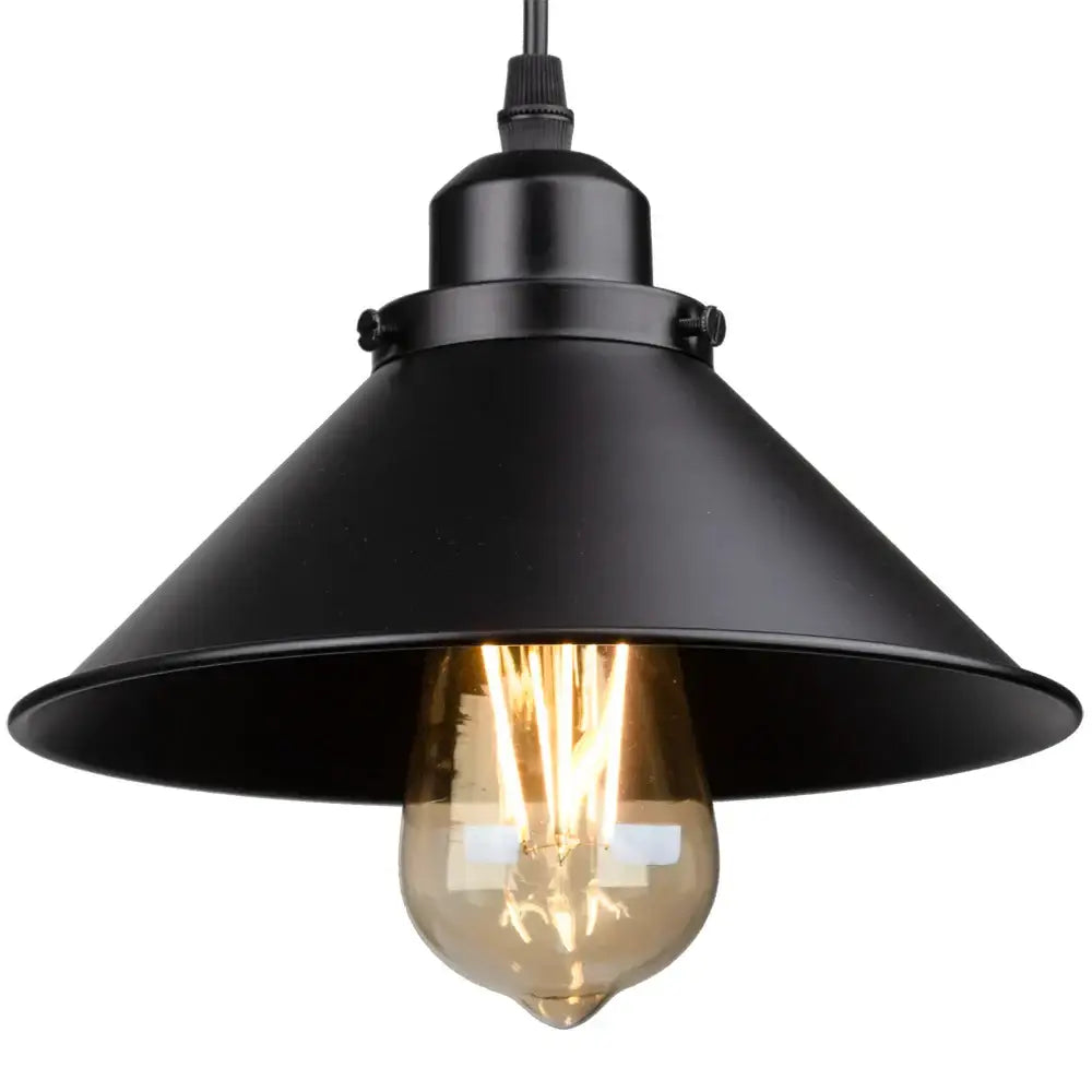 Industrial black pendant light with edison bulb for kitchen