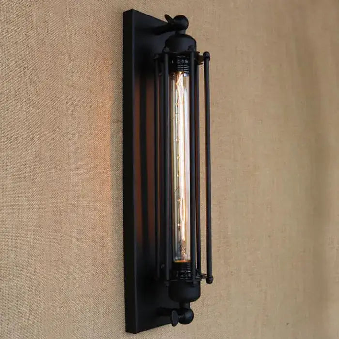 Industrial black rustic edison wall light kitchen metal sconce