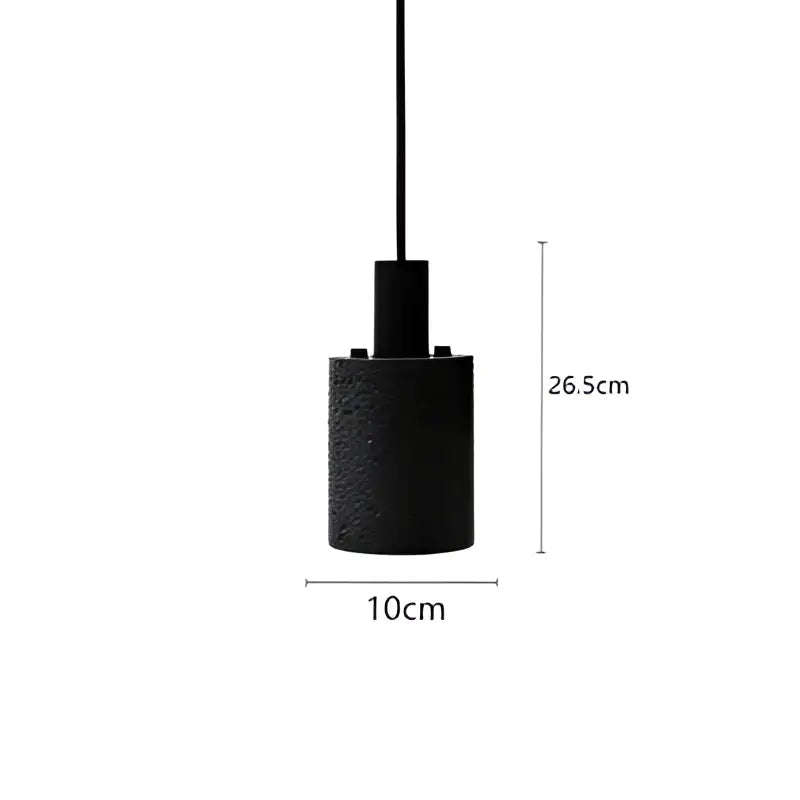 Industrial black travertine cement pendant light kitchen hat light