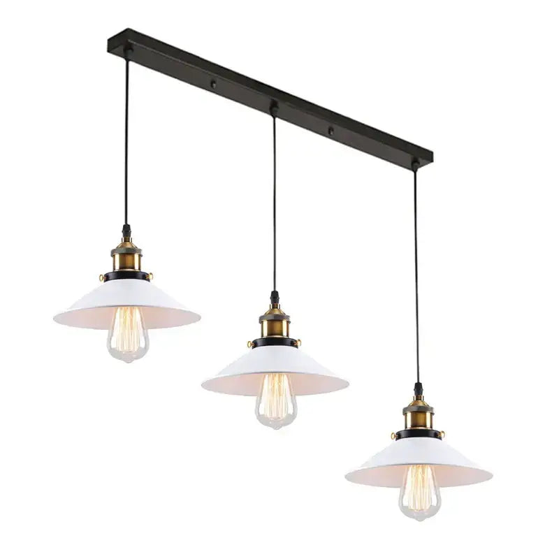 Industrial black & white ceiling chandelier – kitchen pendant light