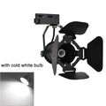 Industrial black & white track spotlight office adjustable barn doors