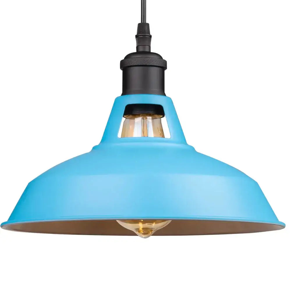 Industrial blue vintage pendant light kitchen hanging fixture