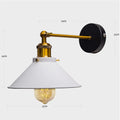 Industrial brass led wall lamps bedroom conical sconce lighting