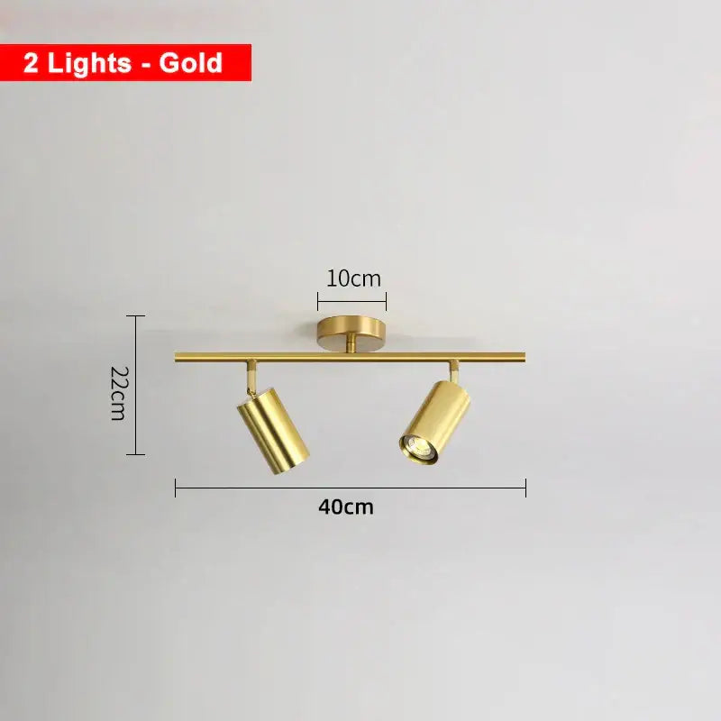Industrial brushed brass 3 light ceiling light for living room