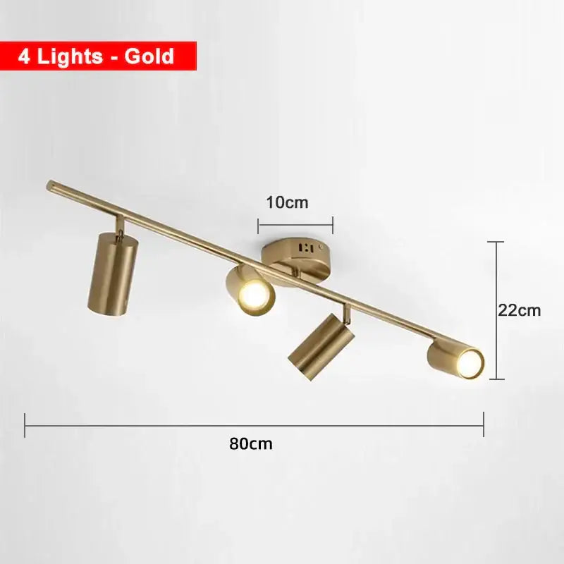 Industrial brushed brass 3 light ceiling light for living room