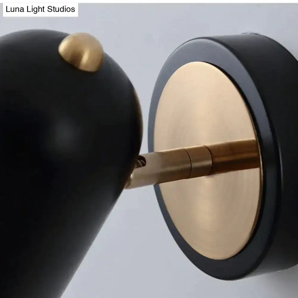 Industrial brushed nickel led wall sconce bedroom spotlight
