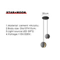 Industrial cement pendant light – gray moon star dining room lamp