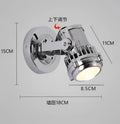 Industrial chrome adjustable wall lamp bedroom spotlight head