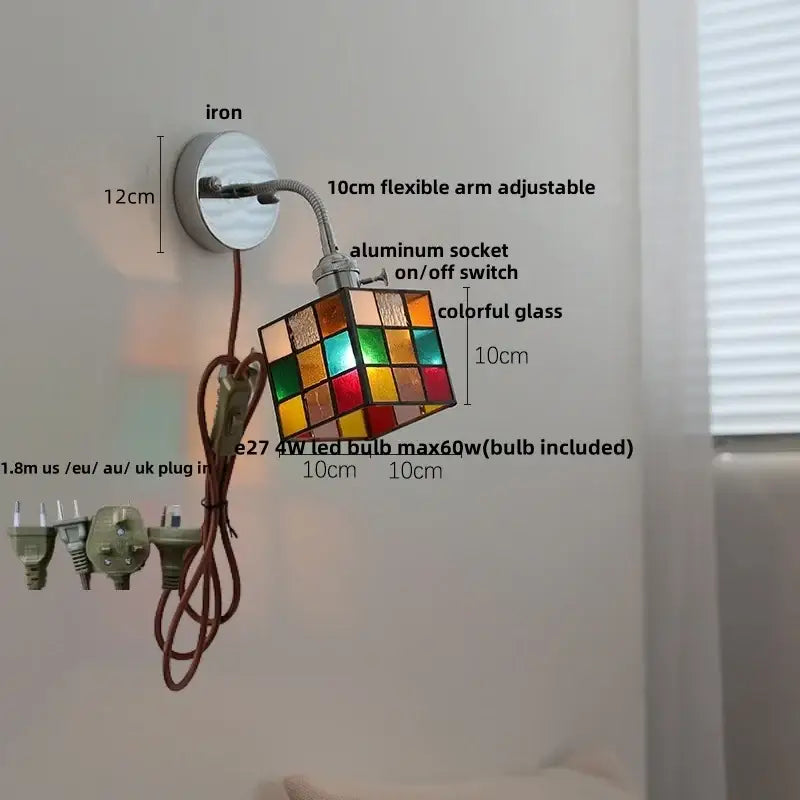 Industrial chrome flexible led wall lamp sconce bedroom reading light