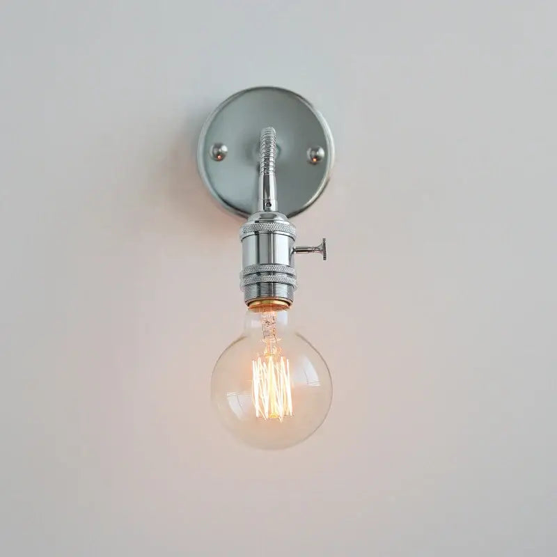 Industrial chrome flexible led wall lamp sconce bedroom reading light
