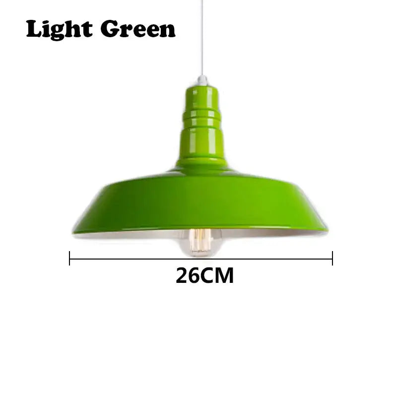 Industrial colorful led e27 pendant light for study room