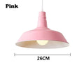 Industrial colorful led e27 pendant light for study room