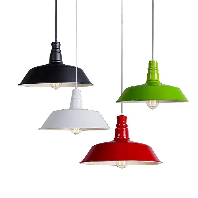 Industrial colorful led e27 pendant light for study room
