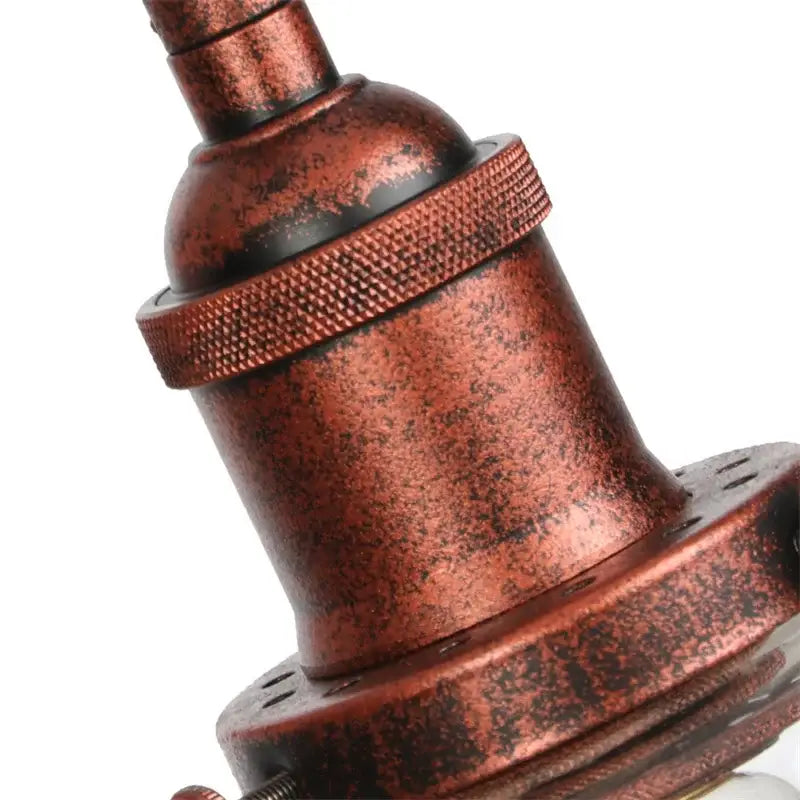 Industrial copper glass globe led bedside lamp bedroom sconce