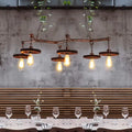 Industrial copper metal island lamp dining room gear chandelier