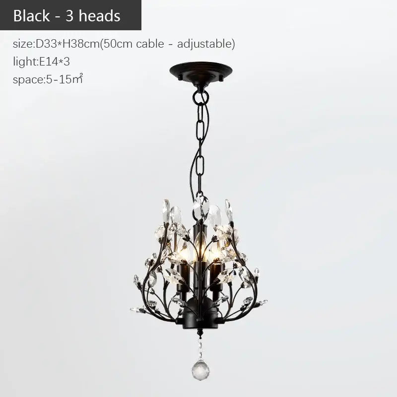 Industrial crystal chandelier antique bronze branch dining room light
