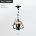 Industrial crystal chandelier antique bronze branch dining room light