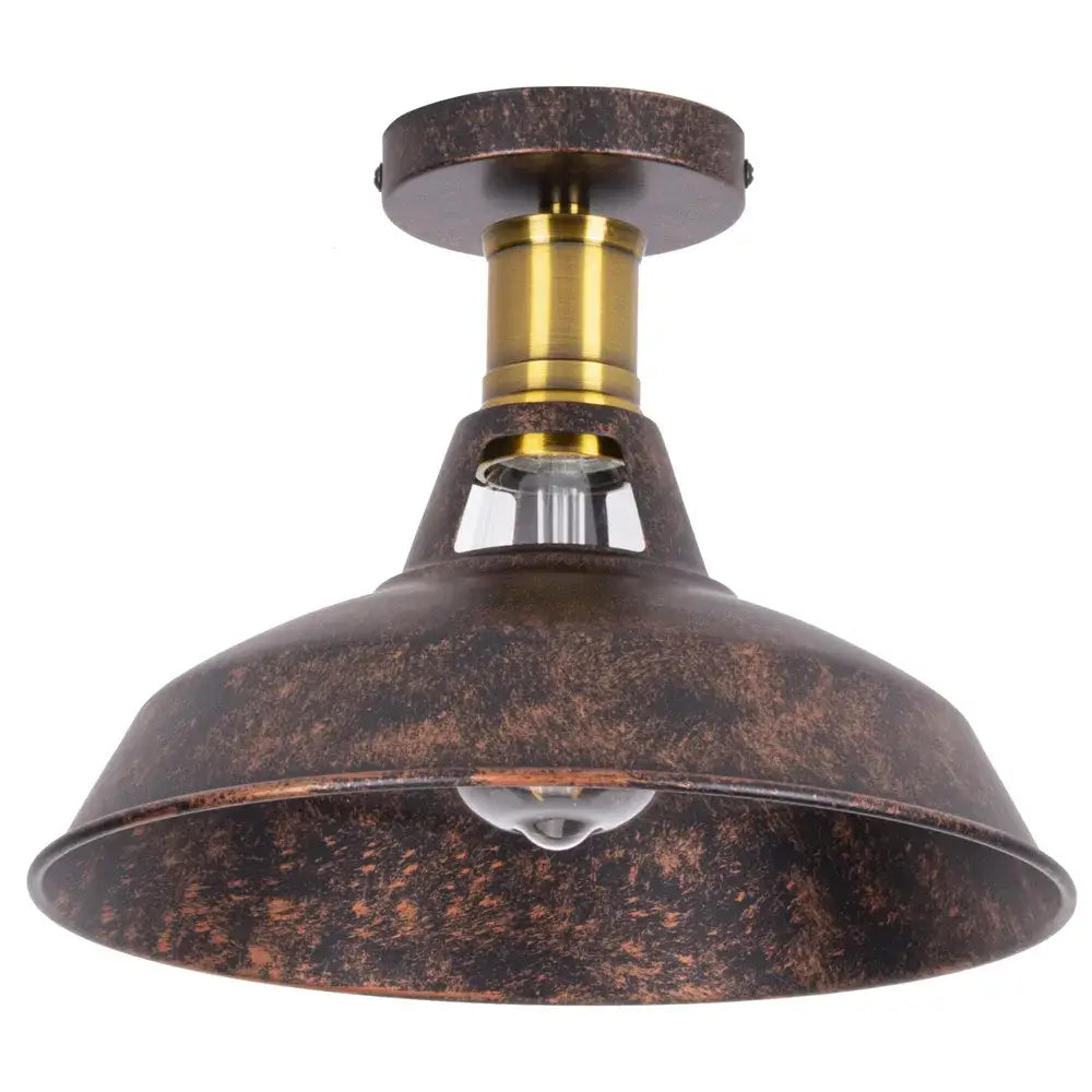 Industrial dome metal ceiling light shade – kitchen bar lighting