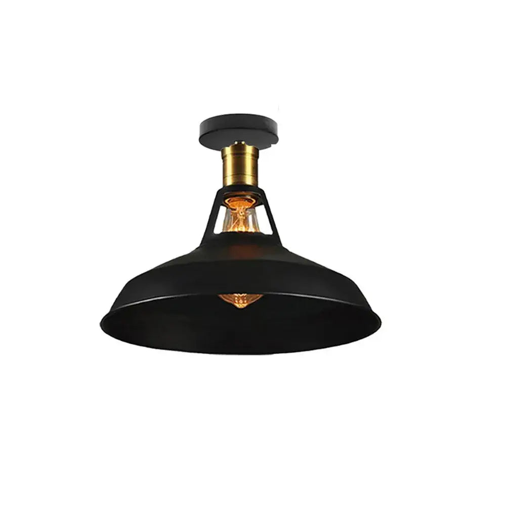 Industrial dome metal ceiling light shade – kitchen bar lighting