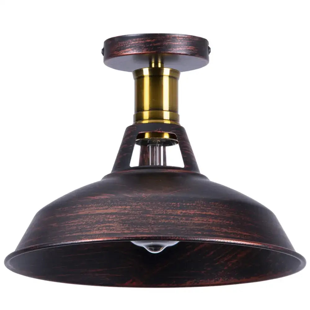 Industrial dome metal ceiling light shade – kitchen bar lighting