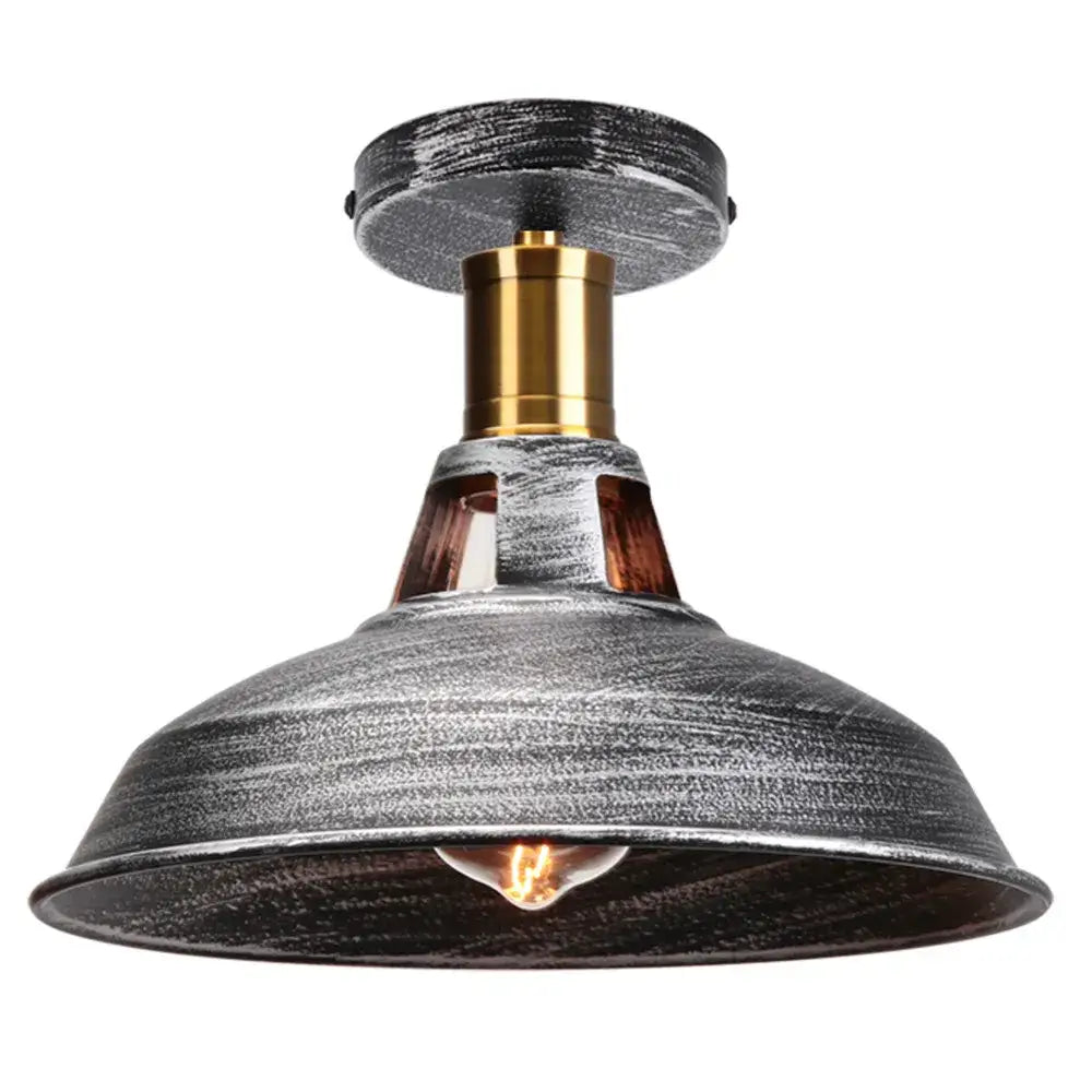 Industrial dome metal ceiling light shade – kitchen bar lighting
