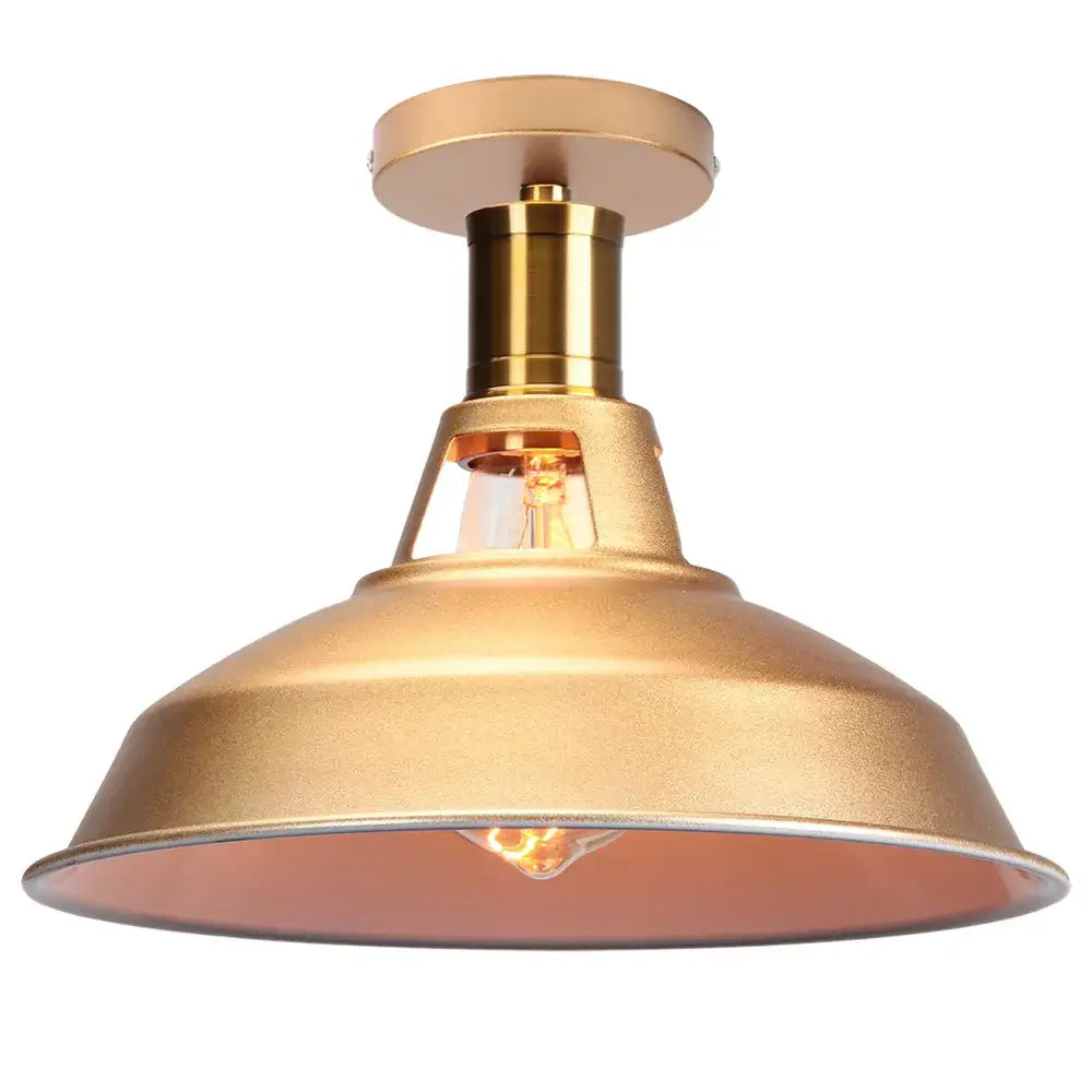 Industrial dome metal ceiling light shade – kitchen bar lighting