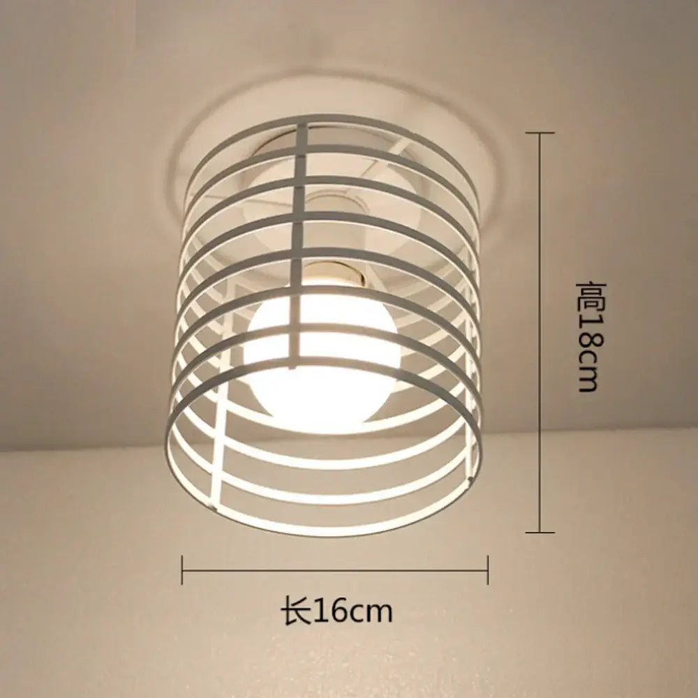 Industrial e27 ceiling lamp modern geometric white light living room