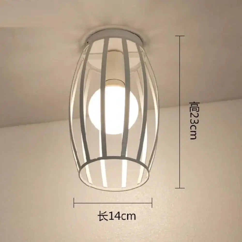 Industrial e27 ceiling lamp modern geometric white light living room
