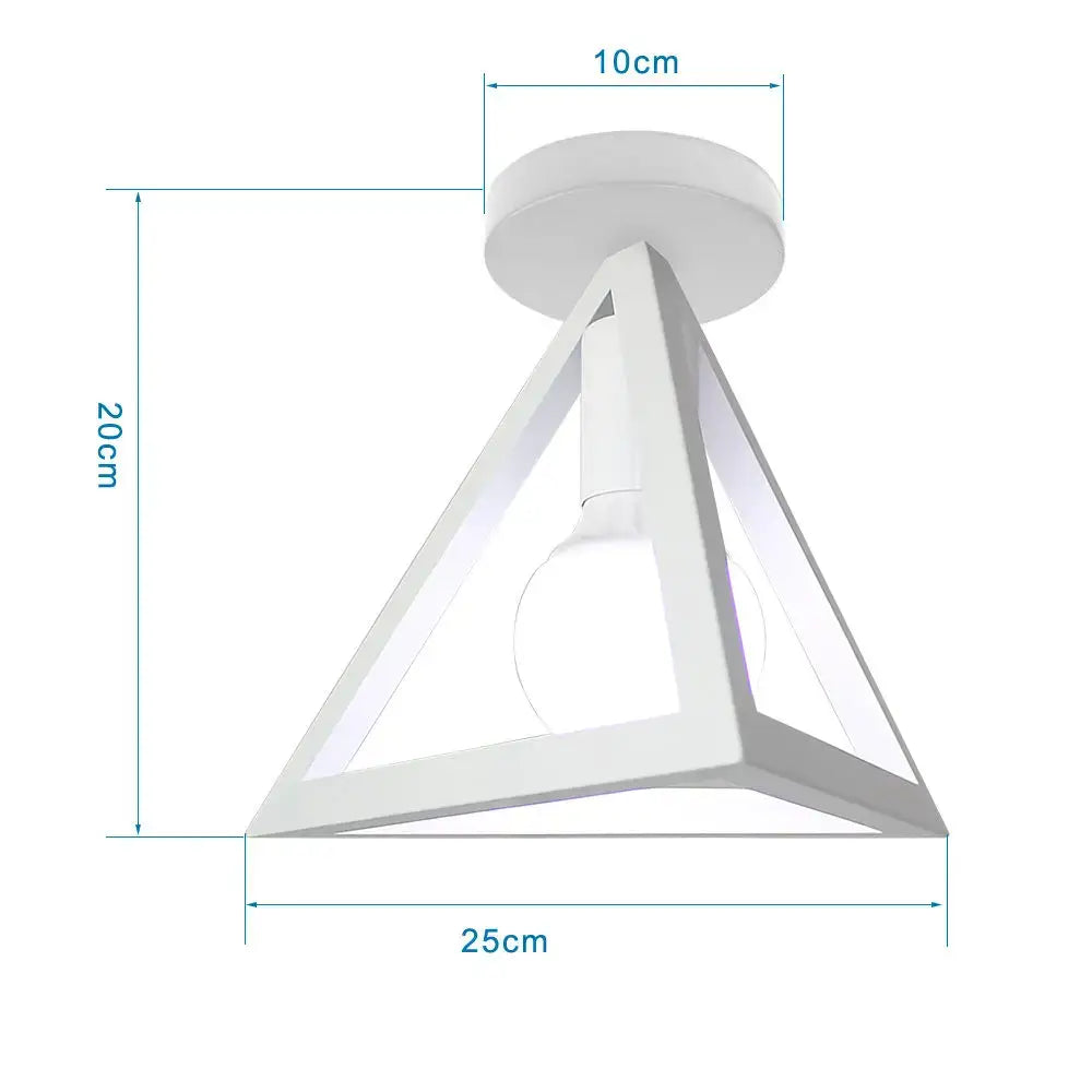 Industrial e27 ceiling lamp modern geometric white light living room
