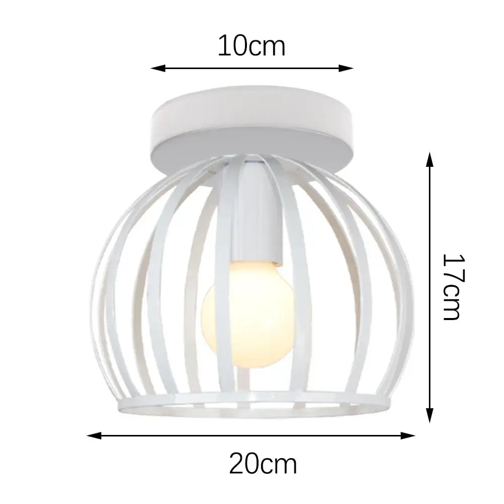 Industrial e27 ceiling lamp modern geometric white light living room