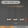 Industrial glass pendant light 3 spheres brass kitchen dining room
