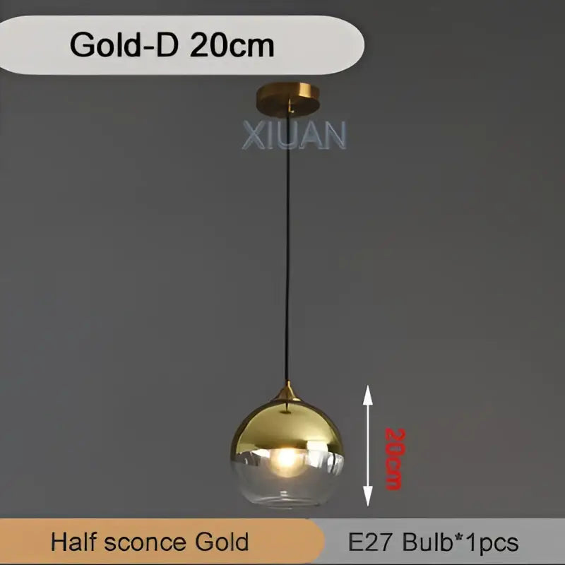 Industrial glass pendant light 3 spheres brass kitchen dining room