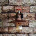 Industrial iron rust wall light – bedroom retro copper sconce