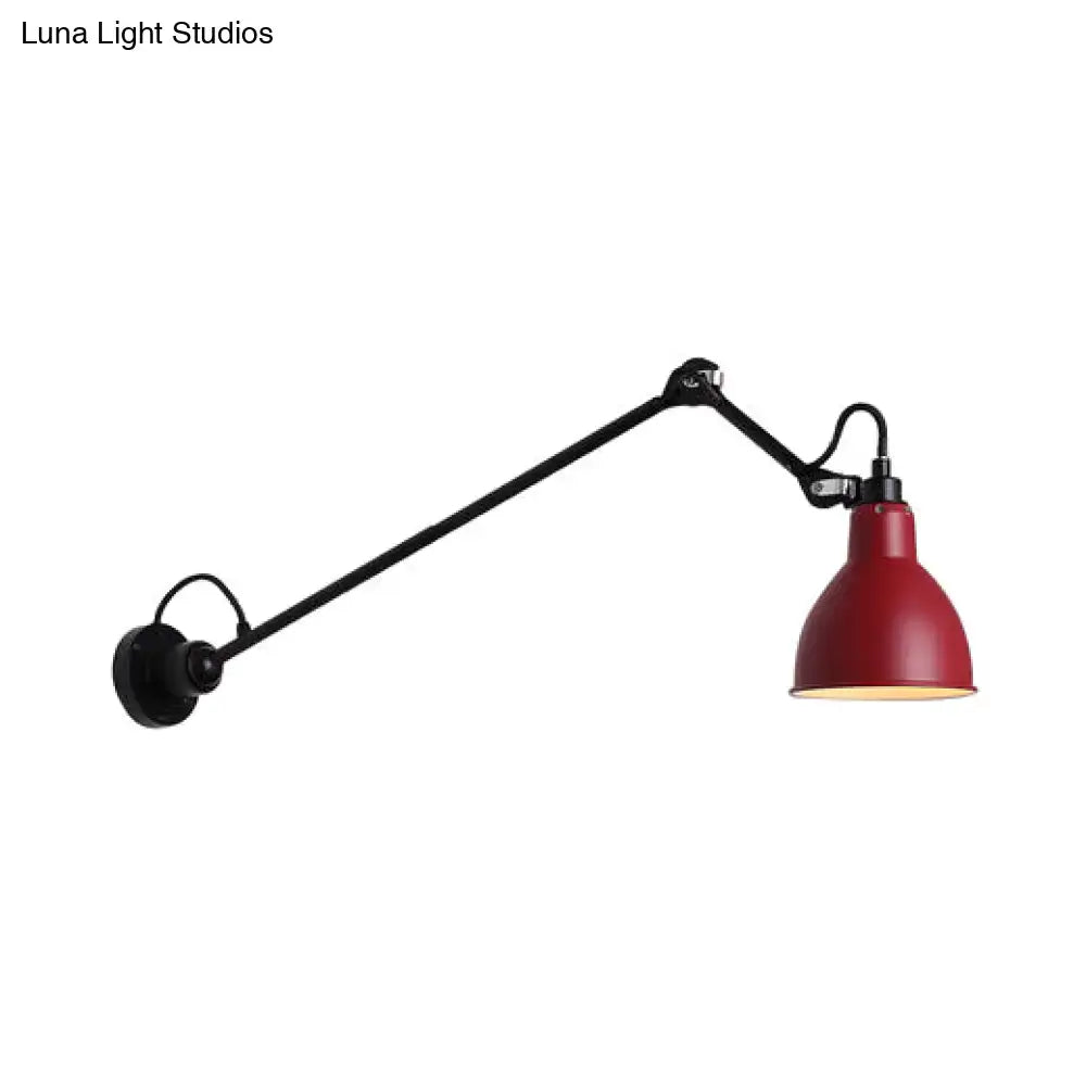 Industrial lime green & black wall lamp – bedroom led sconce