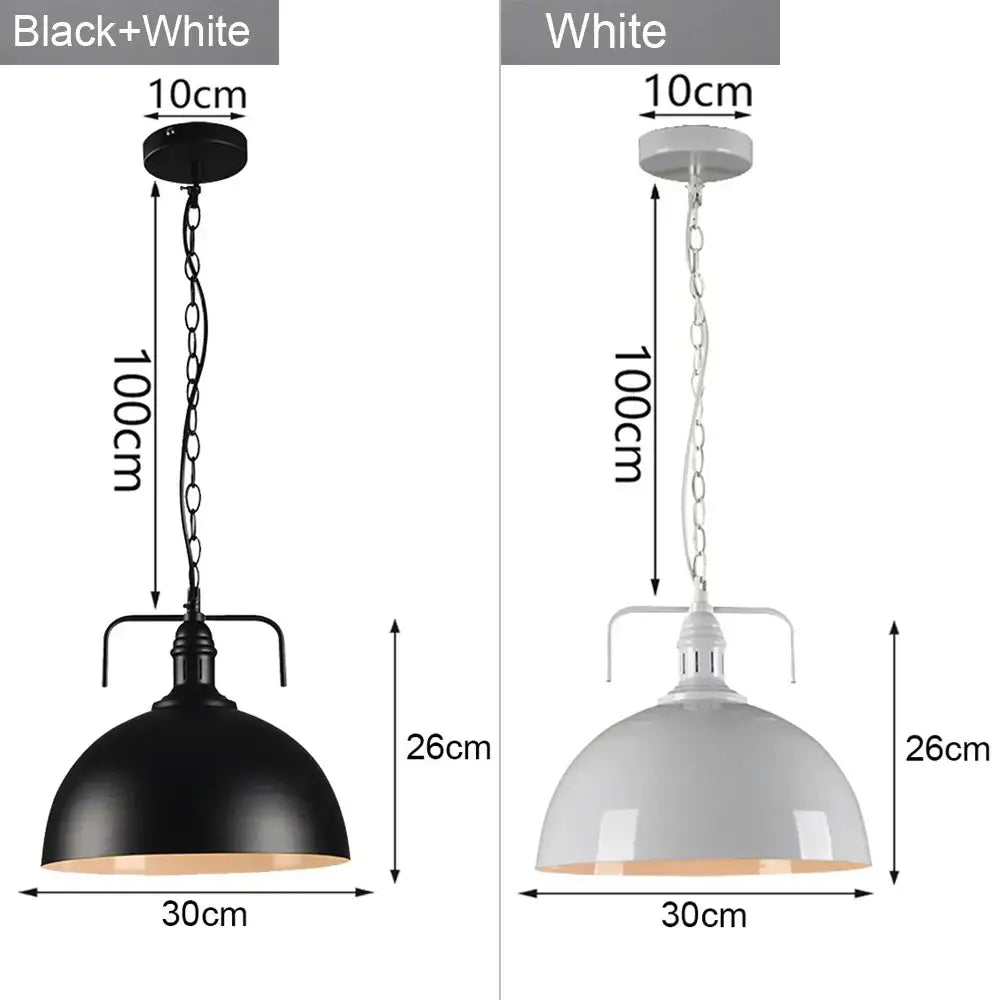 Industrial loft chandelier pendant light black & brass dining room