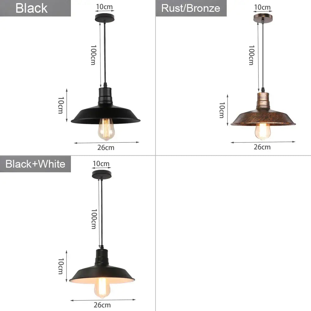 Industrial loft chandelier pendant light black & brass dining room