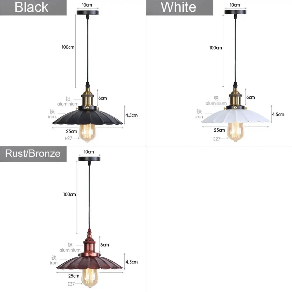Industrial loft chandelier pendant light black & brass dining room