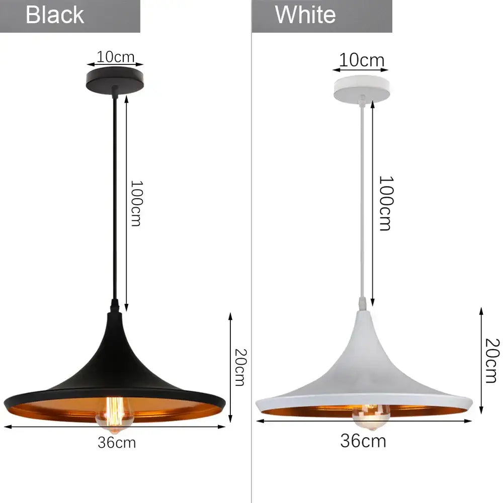 Industrial loft chandelier pendant light black & brass dining room