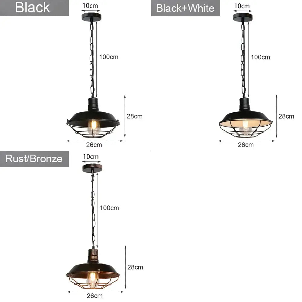 Industrial loft chandelier pendant light black & brass dining room