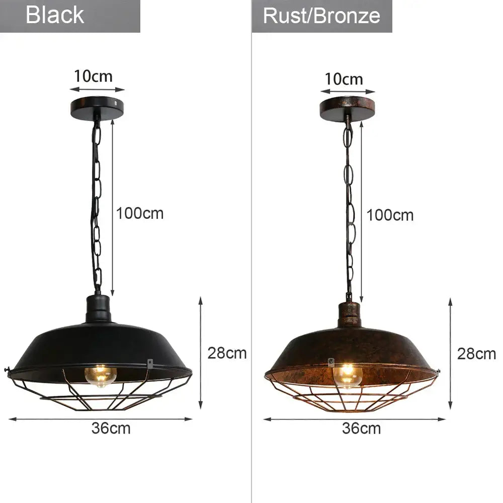 Industrial loft chandelier pendant light black & brass dining room
