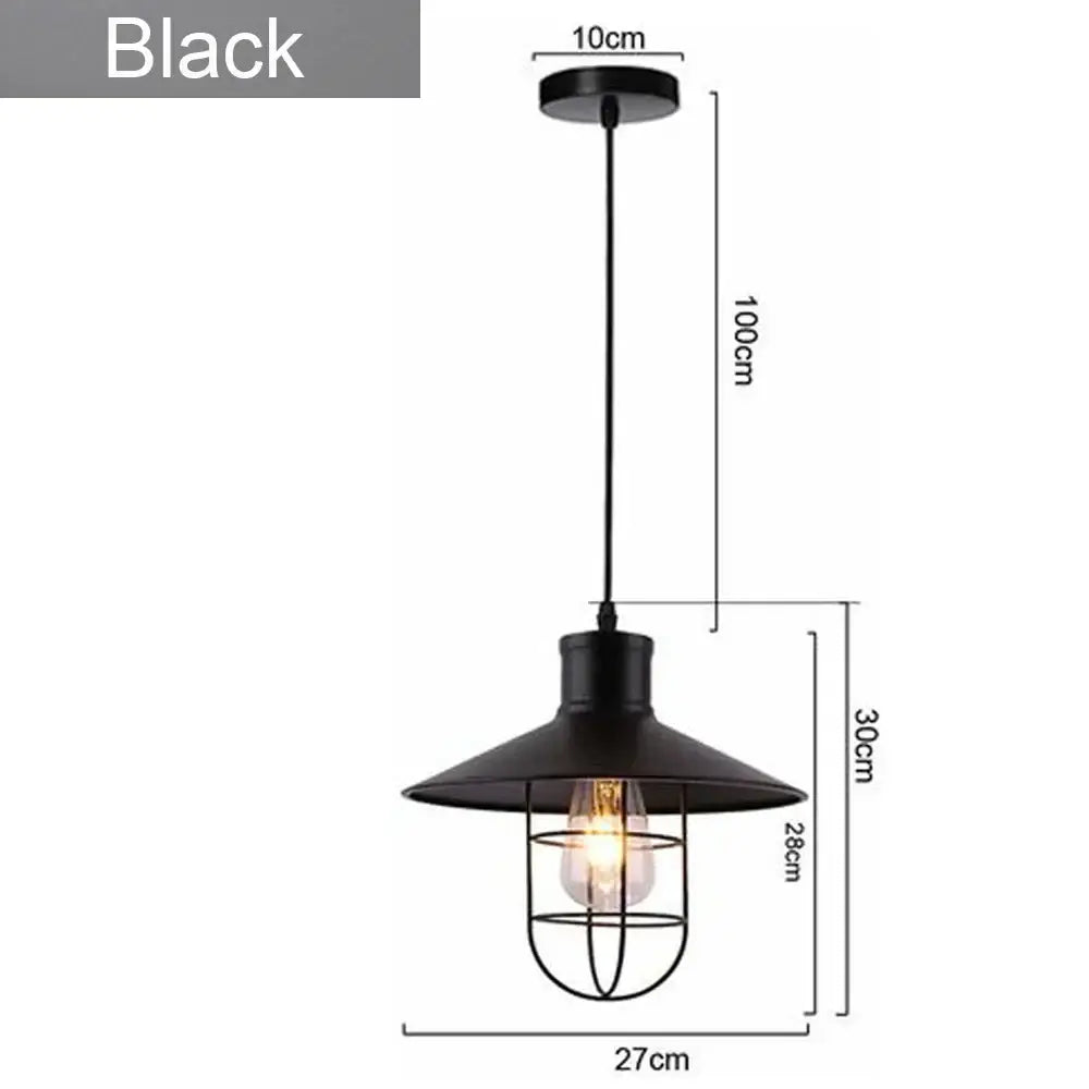 Industrial loft chandelier pendant light black & brass dining room