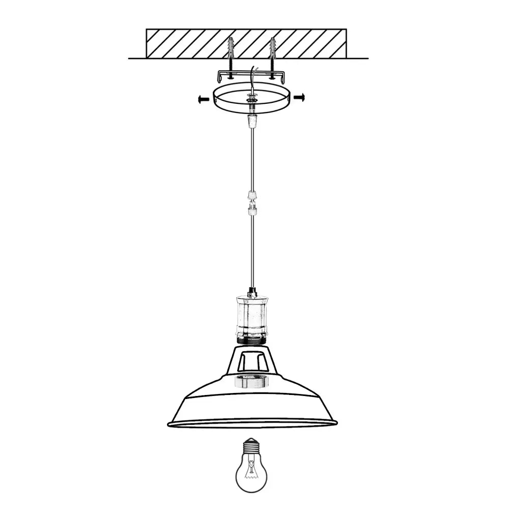 Industrial loft chandelier pendant light black & brass dining room