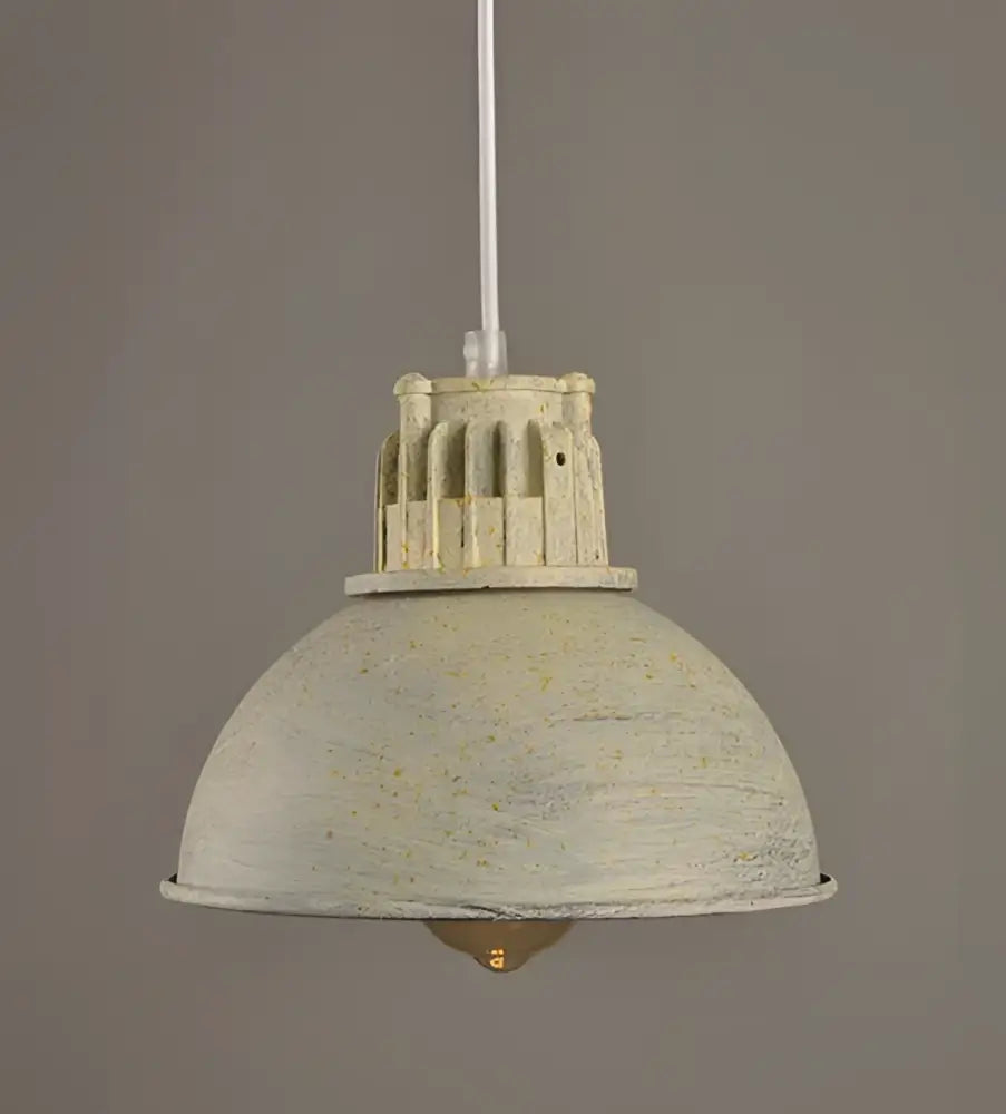 Industrial loft chandelier retro white & copper lamp – dining room
