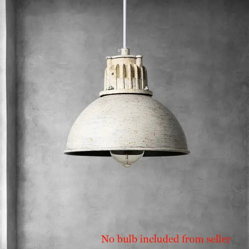 Industrial loft chandelier retro white & copper lamp – dining room