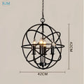 Industrial loft iron bronze candle pendant light dining room