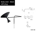 Industrial matte black rotatable wall sconce lamp bedroom