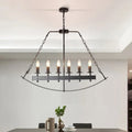 Industrial metal black island lighting dining room pendant light