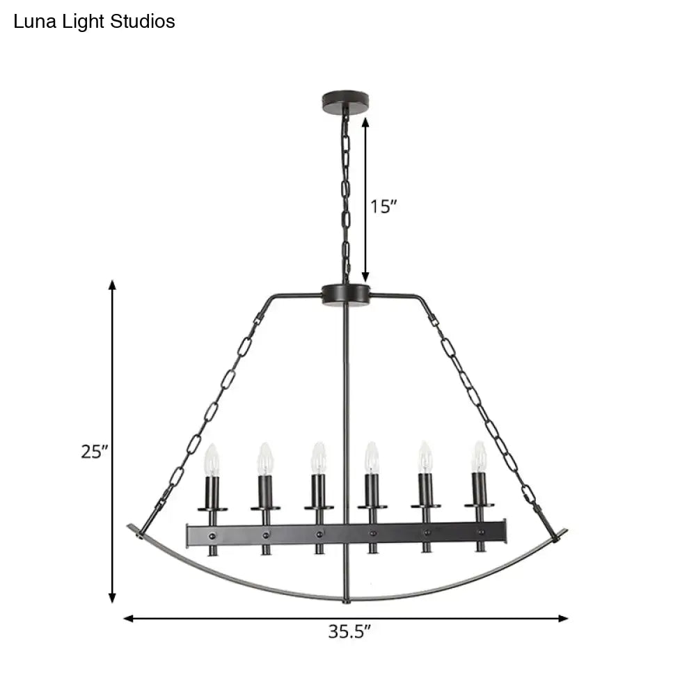 Industrial metal black island lighting dining room pendant light