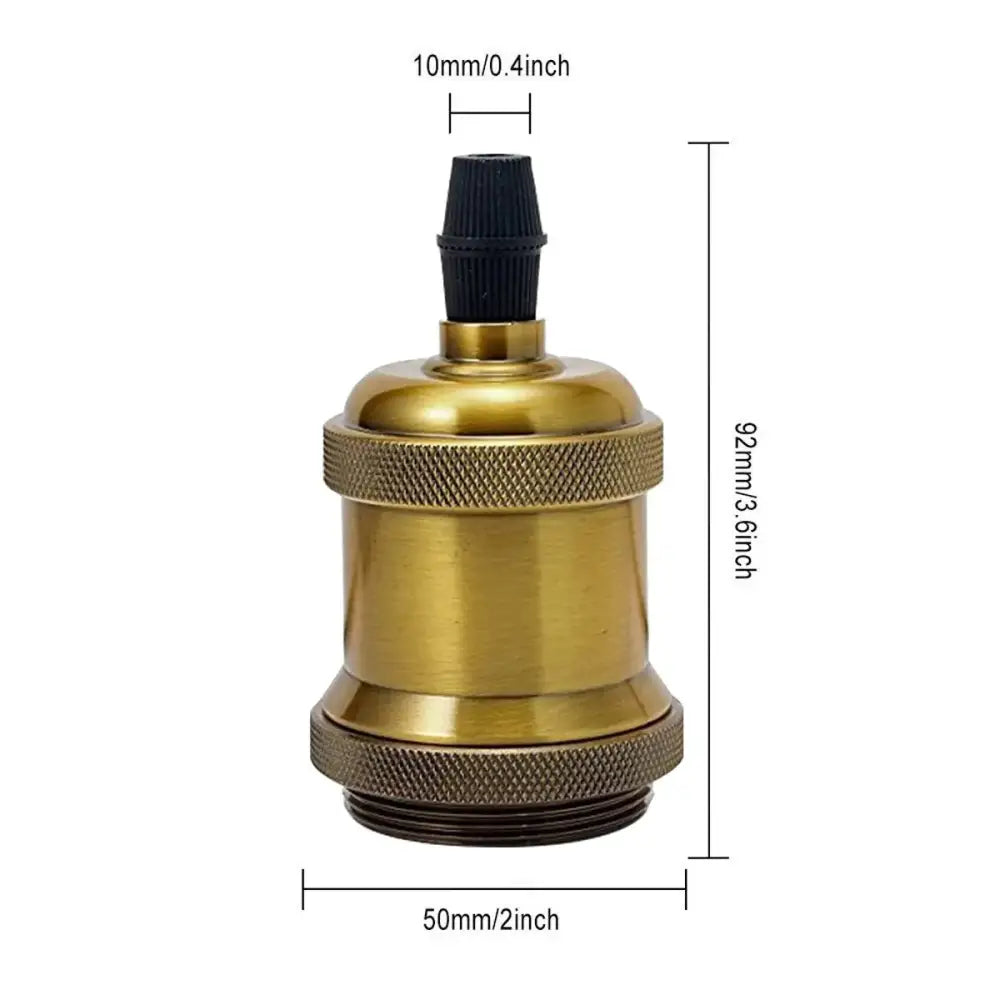 Industrial rose gold & black e27 lamp holder 5 pack kitchen light