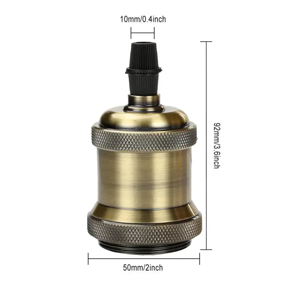 Industrial rose gold & black e27 lamp holder 5 pack kitchen light